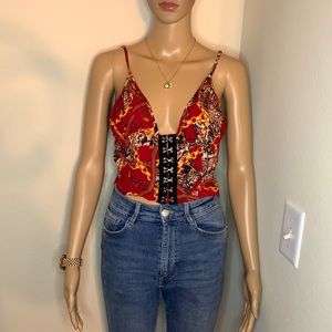 Red crop top